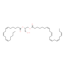 ChemSpider 2D Image | (2S)-3-Hydroxy-2-[(6Z,9Z,12Z)-6,9,12-octadecatrienoyloxy]propyl (7Z,10Z,13Z,16Z,19Z)-7,10,13,16,19-docosapentaenoate | C43H68O5