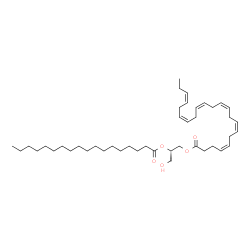 ChemSpider 2D Image | DG(22:6(4Z,7Z,10Z,13Z,16Z,19Z)/18:0/0:0) | C43H72O5