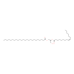 ChemSpider 2D Image | (2S)-2-[(9Z)-9-Hexadecenoyloxy]-3-hydroxypropyl tetracosanoate | C43H82O5