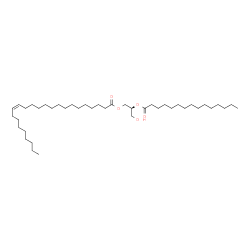 ChemSpider 2D Image | (2S)-3-Hydroxy-2-(pentadecanoyloxy)propyl (15Z)-15-tetracosenoate | C42H80O5