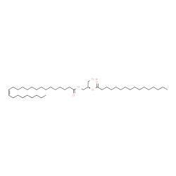 ChemSpider 2D Image | (2S)-3-Hydroxy-2-(palmitoyloxy)propyl (15Z)-15-tetracosenoate | C43H82O5