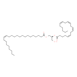 ChemSpider 2D Image | (2S)-3-Hydroxy-2-[(5Z,8Z,11Z,14Z)-5,8,11,14-icosatetraenoyloxy]propyl (15Z)-15-tetracosenoate | C47H82O5