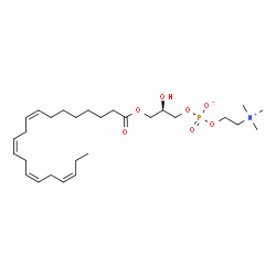 ChemSpider 2D Image | 1-[(8Z,11Z,14Z,17Z)-icosatetraenoyl]-sn-glycero-3-phosphocholine | C28H50NO7P