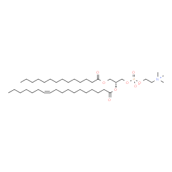 ChemSpider 2D Image | 1-tetradecanoyl-2-(11Z-octadecenoyl)-sn-glycero-3-phosphocholine | C40H78NO8P