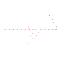 ChemSpider 2D Image | 1-tetradecanoyl-2-[(9Z)-octadecenoyl]-sn-glycero-3-phosphocholine | C40H78NO8P