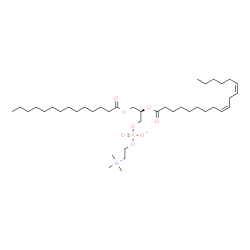 ChemSpider 2D Image | 1-tetradecanoyl-2-[(9Z,12Z)-octadecadienoyl]-sn-glycero-3-phosphocholine | C40H76NO8P