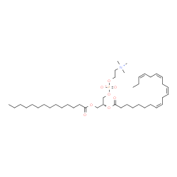 ChemSpider 2D Image | PC(14:0/20:4(8Z,11Z,14Z,17Z)) | C42H76NO8P