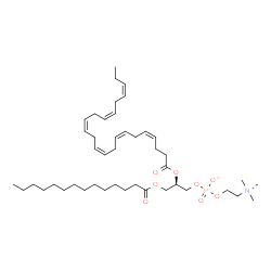 ChemSpider 2D Image | 1-tetradecanoyl-2-[(4Z,7Z,10Z,13Z,16Z,19Z)-docosahexaenoyl]-sn-glycero-3-phosphocholine | C44H76NO8P