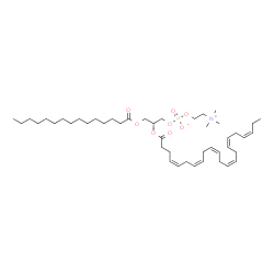ChemSpider 2D Image | (2R)-2-[(4Z,7Z,10Z,13Z,16Z,19Z)-4,7,10,13,16,19-Docosahexaenoyloxy]-3-(pentadecanoyloxy)propyl 2-(trimethylammonio)ethyl phosphate | C45H78NO8P