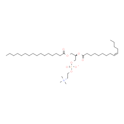 ChemSpider 2D Image | (2R)-3-(Palmitoyloxy)-2-[(9Z)-9-tetradecenoyloxy]propyl 2-(trimethylammonio)ethyl phosphate | C38H74NO8P