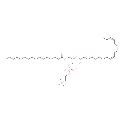 ChemSpider 2D Image | 1-palmitoyl-2-[(9Z,12Z,15Z)-octadecatrienoyl]-sn-glycero-3-phosphocholine | C42H78NO8P