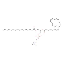 ChemSpider 2D Image | 1-hexadecanoyl-2-[(7Z,10Z,13Z,16Z)-docosatetraenoyl]-sn-glycero-3-phosphocholine | C46H84NO8P