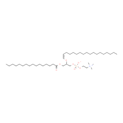 ChemSpider 2D Image | 2-[(1Z)-1-Octadecen-1-yloxy]-3-(palmitoyloxy)propyl 2-(trimethylammonio)ethyl phosphate | C42H84NO7P