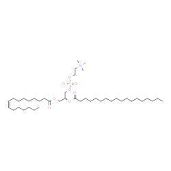 ChemSpider 2D Image | 1-palmitoleoyl-2-stearoyl-sn-glycero-3-phosphocholine | C42H82NO8P