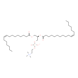 ChemSpider 2D Image | 1-[(9Z)-hexadecenoyl]-2-[(11Z)-octadecenoyl]-sn-glycero-3-phosphocholine | C42H80NO8P