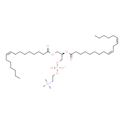 ChemSpider 2D Image | 1-palmitoleoyl-2-linoleoyl-sn-glycero-3-phosphocholine | C42H78NO8P