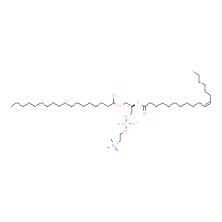 ChemSpider 2D Image | 1-octadecanoyl-2-[(11Z)-octadecenoyl]-sn-glycerophosphochlonine | C44H86NO8P