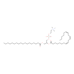 ChemSpider 2D Image | 1-octadecanoyl-2-[(8Z,11Z,14Z)-eicosatrienoyl]-sn-glycero-3-phosphocholine | C46H86NO8P