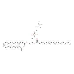 ChemSpider 2D Image | 1-[(9Z)-octadecenoyl]-2-tetradecanoyl-sn-glycero-3-phosphocholine | C40H78NO8P