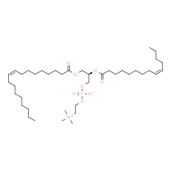 ChemSpider 2D Image | (2R)-3-[(9Z)-9-Octadecenoyloxy]-2-[(9Z)-9-tetradecenoyloxy]propyl 2-(trimethylammonio)ethyl phosphate | C40H76NO8P