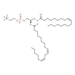 ChemSpider 2D Image | 1-oleoyl-2-linoleoyl-sn-glycero-3-phosphocholine | C44H82NO8P
