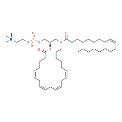 ChemSpider 2D Image | 1-oleoyl-2-arachidonoyl-sn-glycero-3-phosphocholine | C46H82NO8P