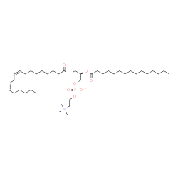 ChemSpider 2D Image | (2R)-3-[(9Z,12Z)-9,12-Octadecadienoyloxy]-2-(pentadecanoyloxy)propyl 2-(trimethylammonio)ethyl phosphate | C41H78NO8P