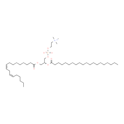 ChemSpider 2D Image | (2R)-2-(Icosanoyloxy)-3-[(9Z,12Z)-9,12-octadecadienoyloxy]propyl 2-(trimethylammonio)ethyl phosphate | C46H88NO8P