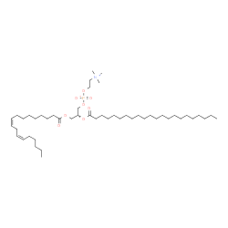 ChemSpider 2D Image | (2R)-2-(Docosanoyloxy)-3-[(9Z,12Z)-9,12-octadecadienoyloxy]propyl 2-(trimethylammonio)ethyl phosphate | C48H92NO8P