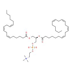ChemSpider 2D Image | (2R)-2-[(7Z,10Z,13Z,16Z)-7,10,13,16-Docosatetraenoyloxy]-3-[(6Z,9Z,12Z)-6,9,12-octadecatrienoyloxy]propyl 2-(trimethylammonio)ethyl phosphate | C48H82NO8P