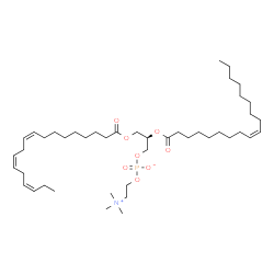ChemSpider 2D Image | 1-[(9Z,12Z,15Z)-octadecatrienoyl]-2-[(9Z)-octadecenoyl]-sn-glycero-3-phosphocholine | C44H80NO8P