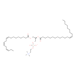 ChemSpider 2D Image | (2R)-2-[(13Z)-13-Docosenoyloxy]-3-[(9Z,12Z,15Z)-9,12,15-octadecatrienoyloxy]propyl 2-(trimethylammonio)ethyl phosphate | C48H88NO8P