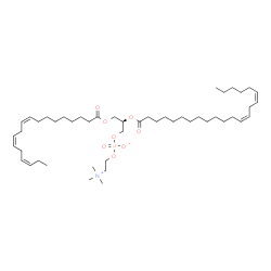 ChemSpider 2D Image | (2R)-2-[(13Z,16Z)-13,16-Docosadienoyloxy]-3-[(9Z,12Z,15Z)-9,12,15-octadecatrienoyloxy]propyl 2-(trimethylammonio)ethyl phosphate | C48H86NO8P