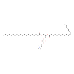 ChemSpider 2D Image | 1-eicosanoyl-2-[(11Z)-octadecenoyl]-sn-glycero-3-phosphocholine | C46H90NO8P