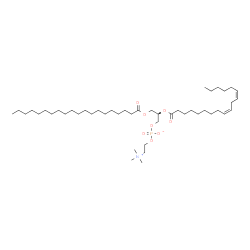 ChemSpider 2D Image | (2R)-3-(Icosanoyloxy)-2-[(9Z,12Z)-9,12-octadecadienoyloxy]propyl 2-(trimethylammonio)ethyl phosphate | C46H88NO8P