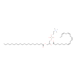 ChemSpider 2D Image | (2R)-3-(Icosanoyloxy)-2-[(8Z,11Z,14Z,17Z)-8,11,14,17-icosatetraenoyloxy]propyl 2-(trimethylammonio)ethyl phosphate | C48H88NO8P