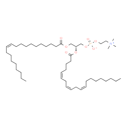 ChemSpider 2D Image | (2R)-2-[(5Z,8Z,11Z)-5,8,11-Icosatrienoyloxy]-3-[(11Z)-11-icosenoyloxy]propyl 2-(trimethylammonio)ethyl phosphate | C48H88NO8P