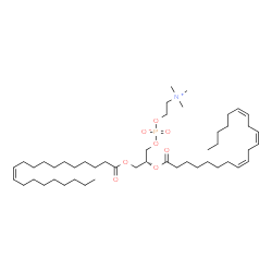 ChemSpider 2D Image | (2R)-2-[(8Z,11Z,14Z)-8,11,14-Icosatrienoyloxy]-3-[(11Z)-11-icosenoyloxy]propyl 2-(trimethylammonio)ethyl phosphate | C48H88NO8P