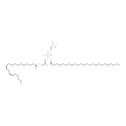 ChemSpider 2D Image | (2R)-3-[(11Z,14Z)-11,14-Icosadienoyloxy]-2-(tetracosanoyloxy)propyl 2-(trimethylammonio)ethyl phosphate | C52H100NO8P