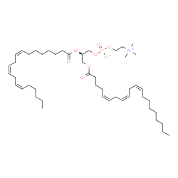 ChemSpider 2D Image | (2R)-3-[(5Z,8Z,11Z)-5,8,11-Icosatrienoyloxy]-2-[(8Z,11Z,14Z)-8,11,14-icosatrienoyloxy]propyl 2-(trimethylammonio)ethyl phosphate | C48H84NO8P