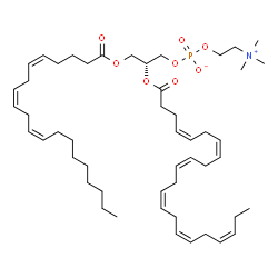 ChemSpider 2D Image | (2R)-2-[(4Z,7Z,10Z,13Z,16Z,19Z)-4,7,10,13,16,19-Docosahexaenoyloxy]-3-[(5Z,8Z,11Z)-5,8,11-icosatrienoyloxy]propyl 2-(trimethylammonio)ethyl phosphate | C50H82NO8P