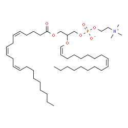 ChemSpider 2D Image | PC(20:3(5Z,8Z,11Z)/P-18:1(9Z)) | C46H84NO7P
