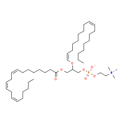 ChemSpider 2D Image | PC(20:3(8Z,11Z,14Z)/P-18:1(9Z)) | C46H84NO7P