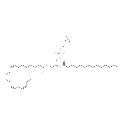 ChemSpider 2D Image | PC(20:4(8Z,11Z,14Z,17Z)/14:0) | C42H76NO8P