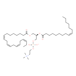 ChemSpider 2D Image | PC(20:4(8Z,11Z,14Z,17Z)/16:1(9Z)) | C44H78NO8P