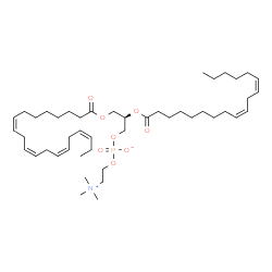 ChemSpider 2D Image | PC(20:4(8Z,11Z,14Z,17Z)/18:2(9Z,12Z)) | C46H80NO8P