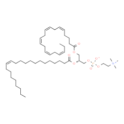 ChemSpider 2D Image | (2R)-2-[(13Z)-13-Docosenoyloxy]-3-[(5Z,8Z,11Z,14Z,17Z)-5,8,11,14,17-icosapentaenoyloxy]propyl 2-(trimethylammonio)ethyl phosphate | C50H88NO8P