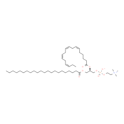 ChemSpider 2D Image | (2R)-3-(Docosanoyloxy)-2-[(6Z,9Z,12Z,15Z)-6,9,12,15-octadecatetraenoyloxy]propyl 2-(trimethylammonio)ethyl phosphate | C48H88NO8P
