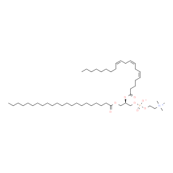 ChemSpider 2D Image | (2R)-3-(Docosanoyloxy)-2-[(5Z,8Z,11Z)-5,8,11-icosatrienoyloxy]propyl 2-(trimethylammonio)ethyl phosphate | C50H94NO8P