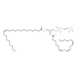 ChemSpider 2D Image | (2R)-3-[(13Z)-13-Docosenoyloxy]-2-[(6Z,9Z,12Z)-6,9,12-octadecatrienoyloxy]propyl 2-(trimethylammonio)ethyl phosphate | C48H88NO8P